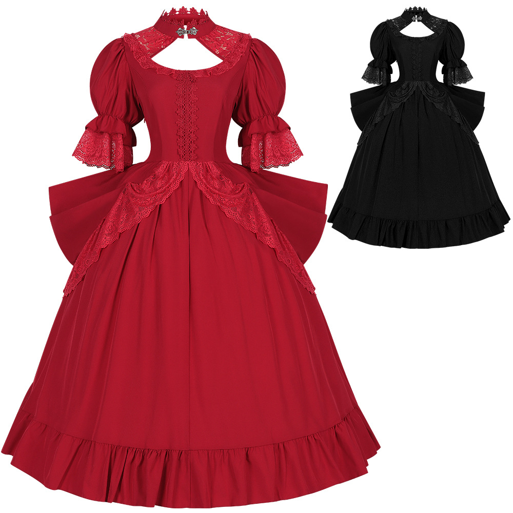 Ethnic Dress Fashion Show - Elegant European Style Retro Dress Performance