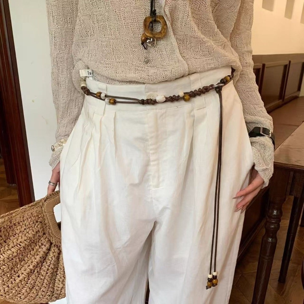 Ethnic Dress Fashion Show - Ethnic Hand-Woven Waist Chain Wooden Bead