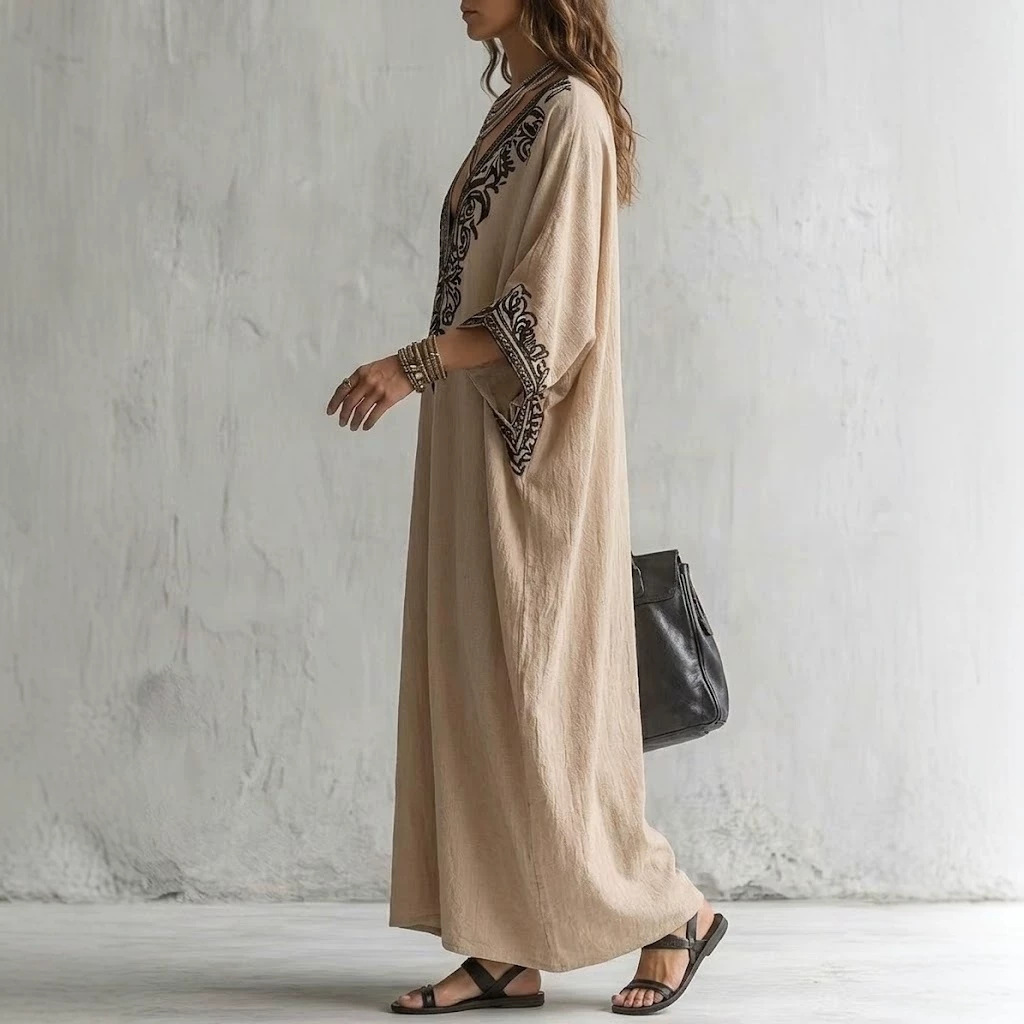 Women Boho Embroidered Kaftan  - Kaftan Women Boho ulasan dan harga