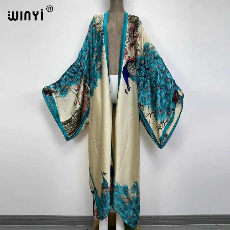 WINYI Summer Classic peacock p - Kaftan Women Boho ulasan dan harga