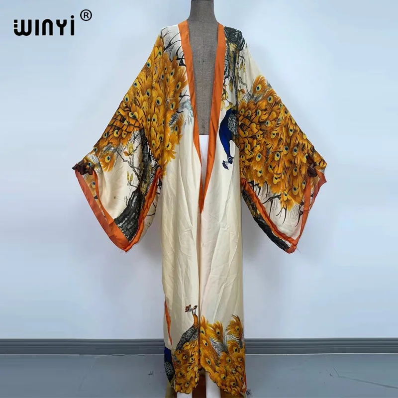 WINYI Summer Classic peacock p - Kaftan Women Boho ulasan dan harga
