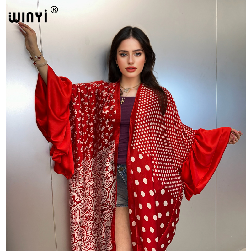 WINYI Summer Kimono Party Dres - Kaftan Women Boho ulasan dan harga