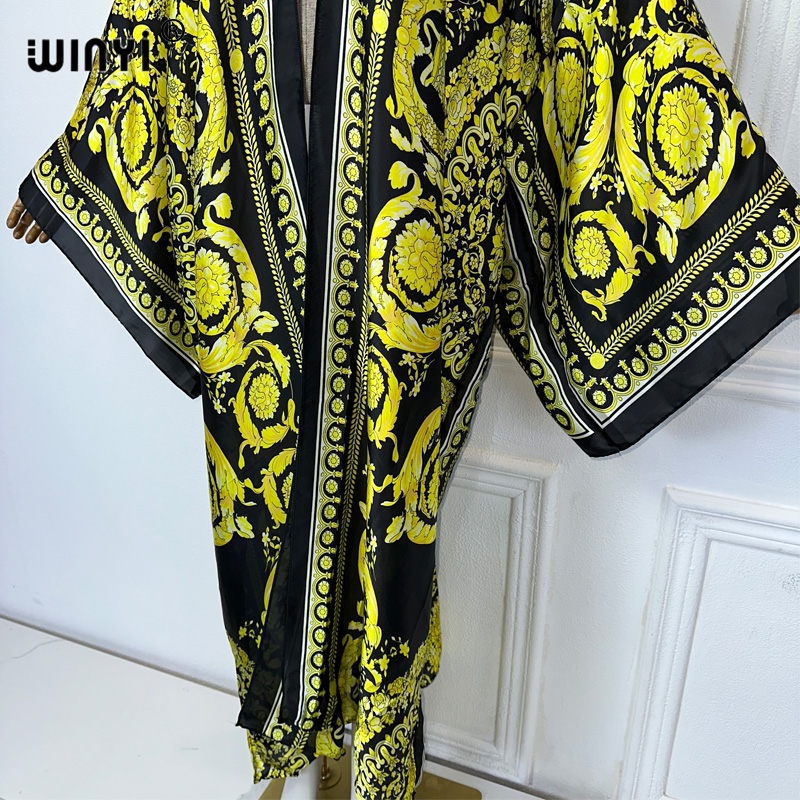 WINYI Africa boho print Kimono - Kaftan Women Boho ulasan dan harga