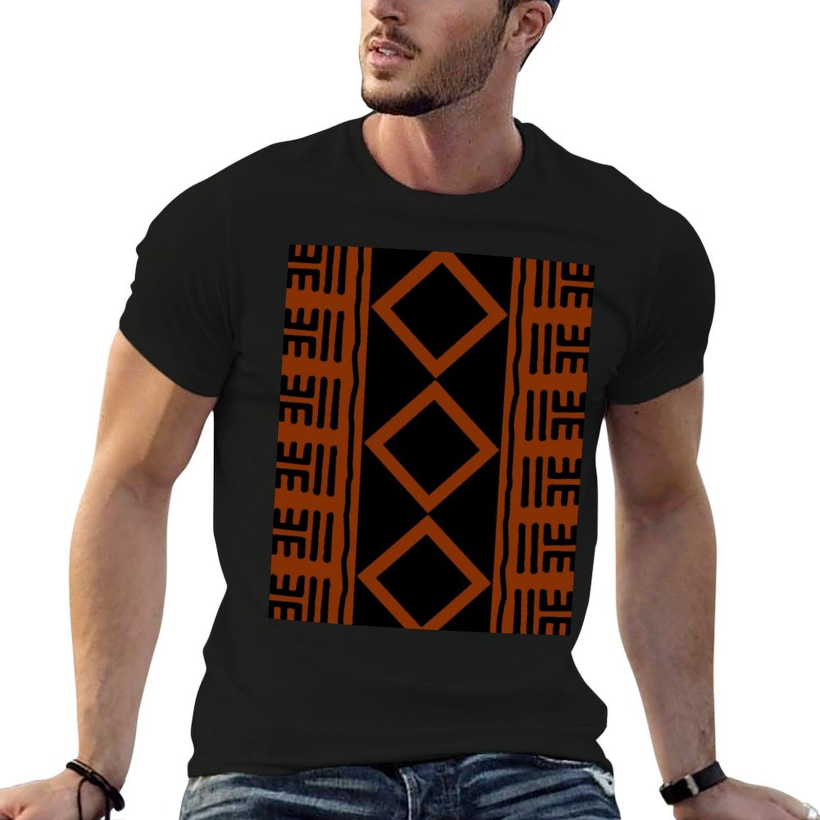 Rust Colored African Mudcloth  - Mudcloth Print Top ulasan dan harga