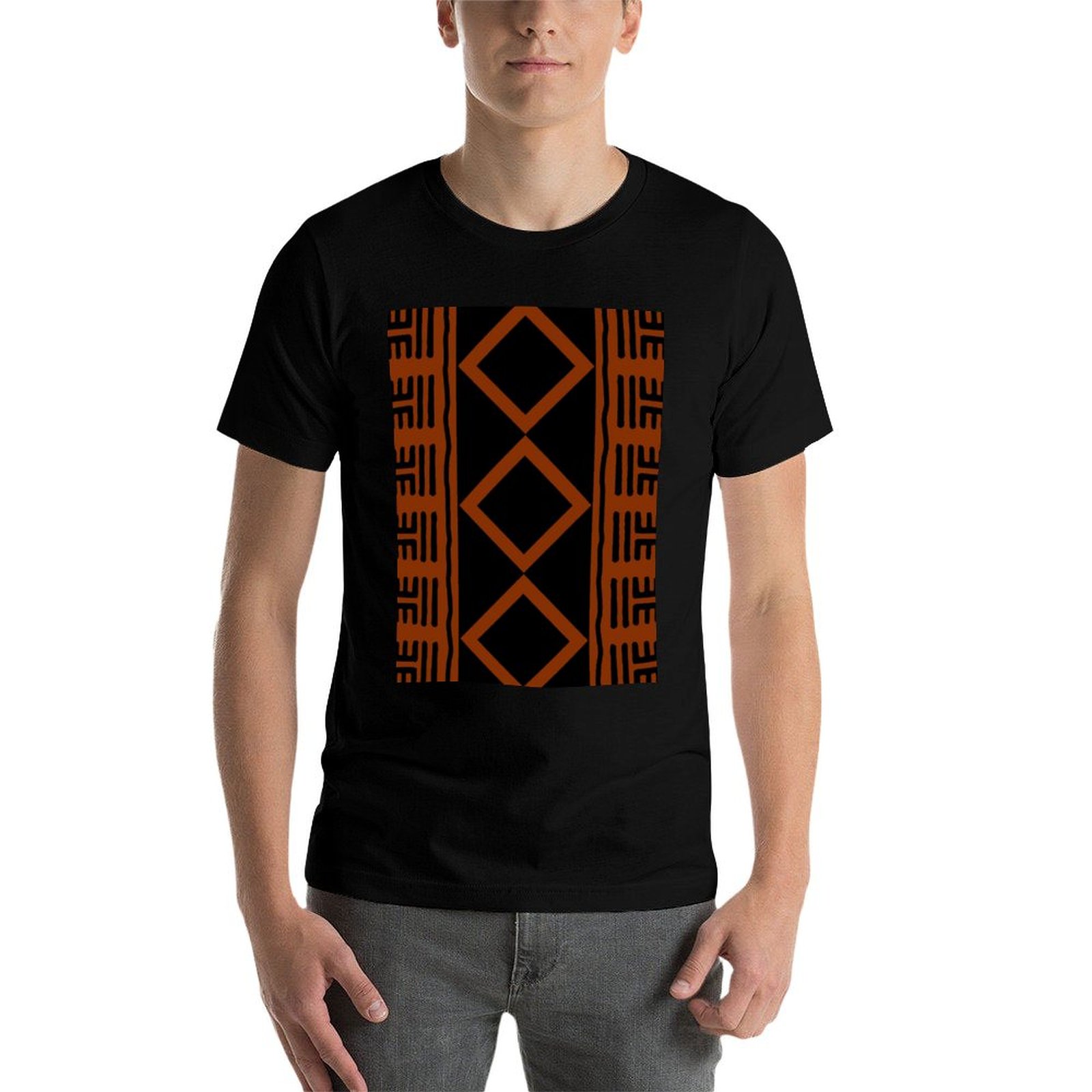Rust Colored African Mudcloth  - Mudcloth Print Top ulasan dan harga