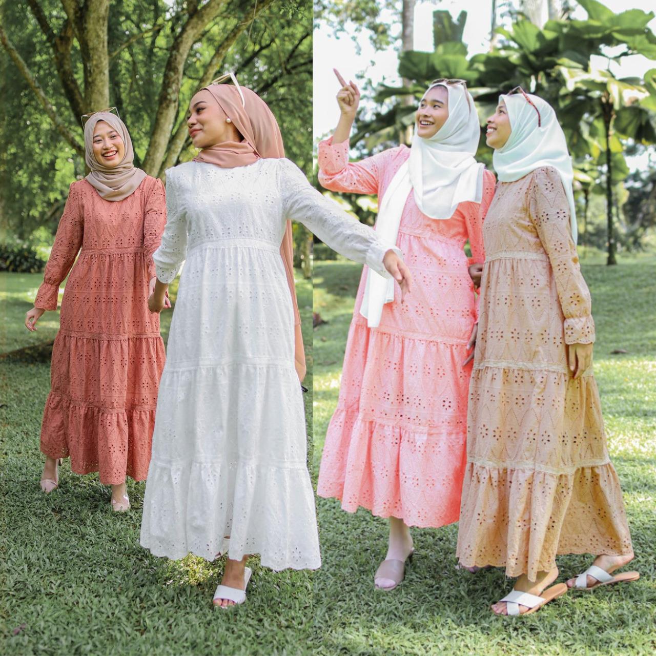 Indonesian Hollow Lace Dress W - Ethnic Fashion Wear ulasan dan harga
