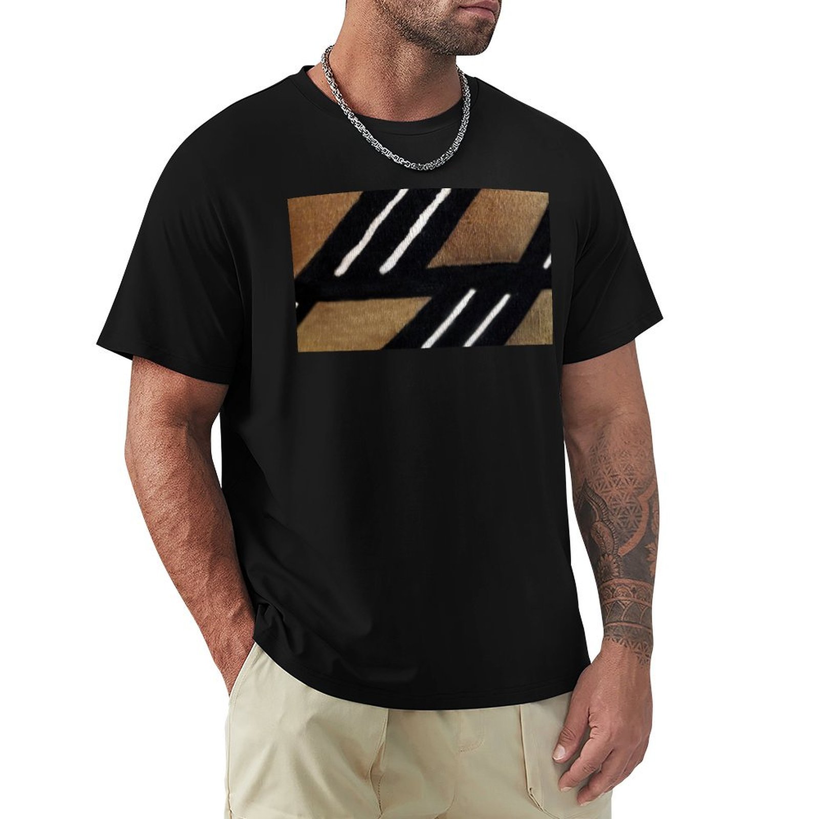 African Mudcloth T-Shirt Casua - Mudcloth Print Top ulasan dan harga