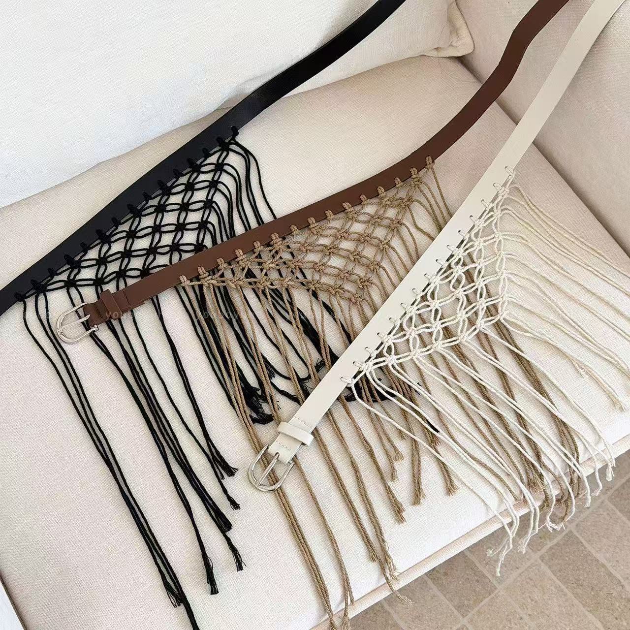Casual Y2K Tassel Weave Waist  - Y2K Ethnic Fashion ulasan dan harga