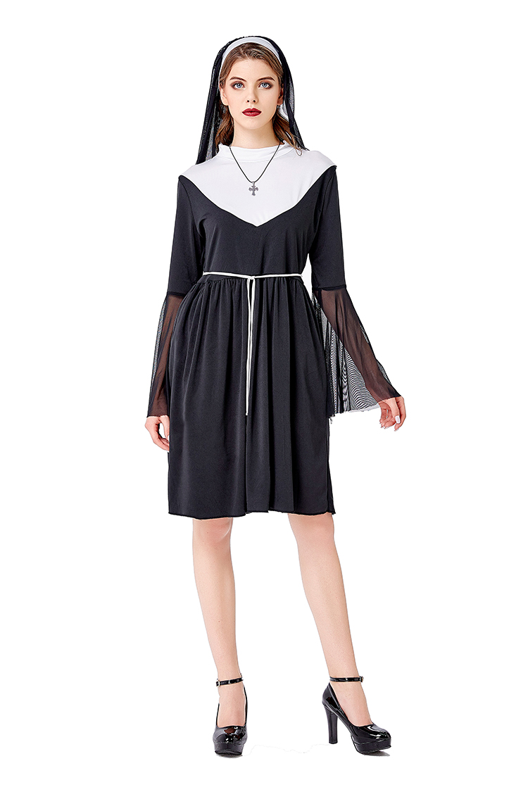 Black Nun Costume Halloween Ma - Ethnic Fashion Wear ulasan dan harga