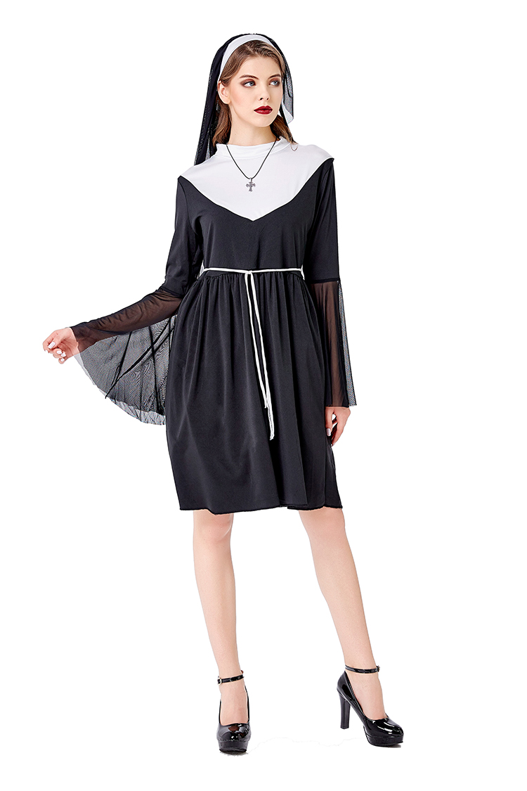 Black Nun Costume Halloween Ma - Ethnic Fashion Wear ulasan dan harga