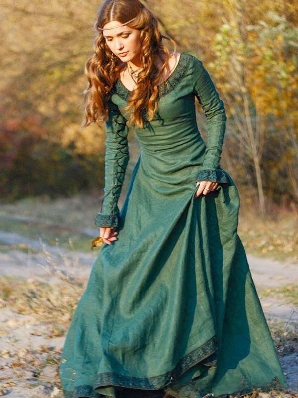 Retro Long Sleeve Women's Dres - Ethnic Dress Fashion Show ulasan dan harga