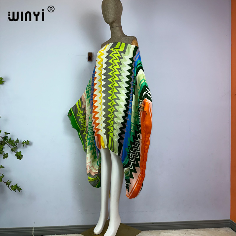 WINYI Women Sexy one Neck maxi - Kaftan Women Boho ulasan dan harga