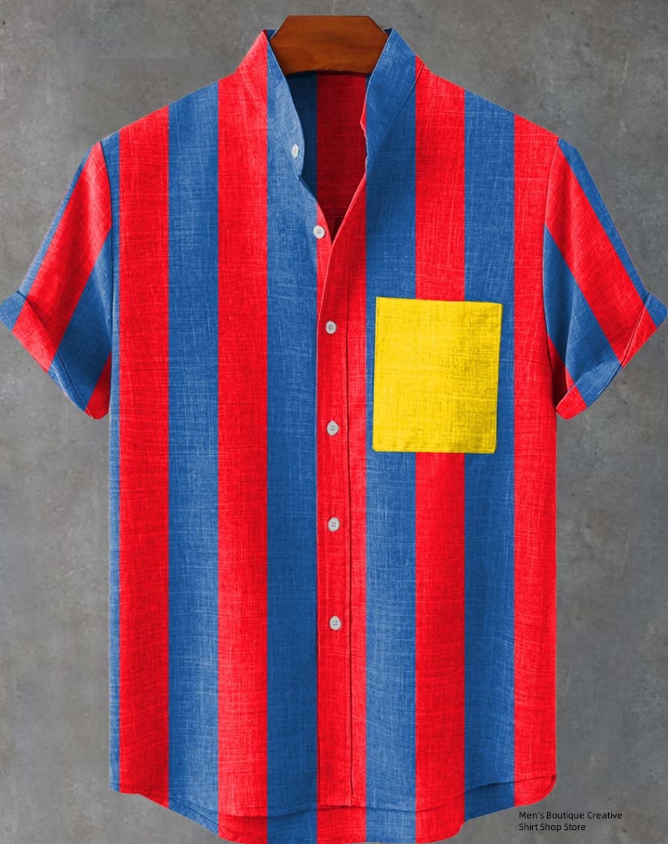 New Linen Men's 3D Ethnic Patt - Ethnic Fast Fashion ulasan dan harga