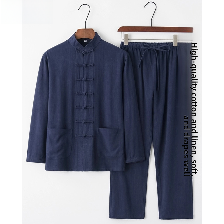 Summer Cotton Linen Youth Hanf - Ethnic Wear Men'S Fashion ulasan dan harga