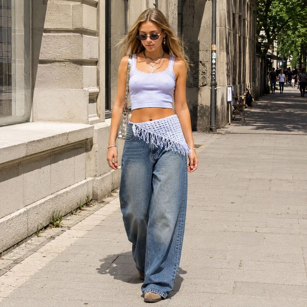 Fashion Tassels Fringe Waist B - Y2K Ethnic Fashion ulasan dan harga